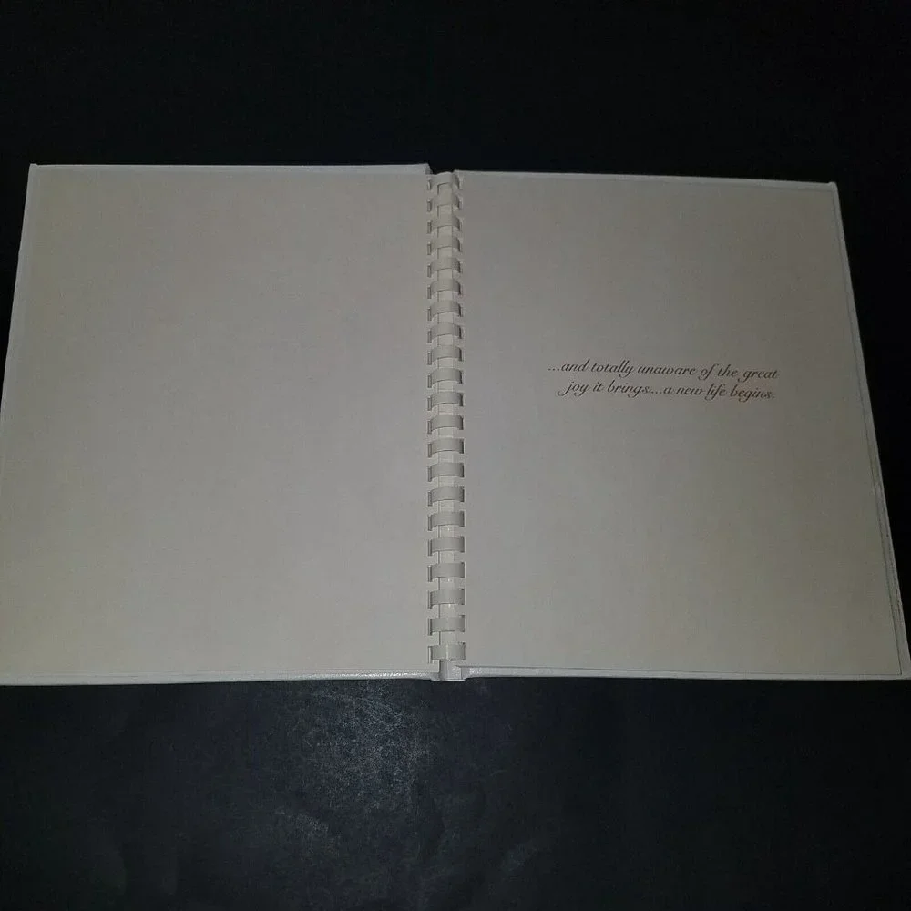 VTG Baby Book Album And You Were Born American Greetings White NEVER USED